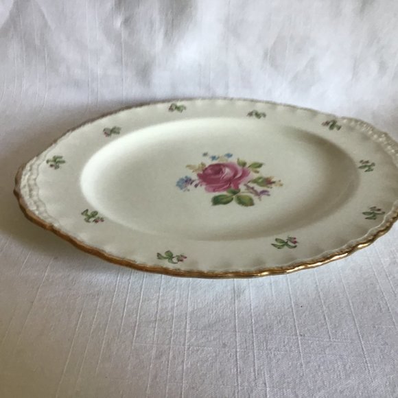 Vintage Grindley Cream Petal, Pink Rose OvalServing Plate / Platter - Picture 3 of 5